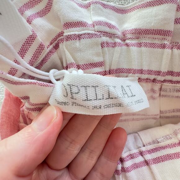 Opililai Pink & White Striped Linen Blend Peasant Pants 24mo - Picture 4 of 8